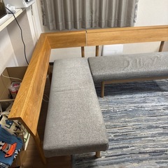 ベルメゾン　コーナーベンチソファの画像