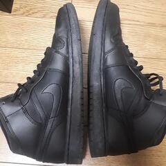 Nike Air Jordanのブラックシューズ26cmの画像