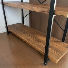 木目調ラック、TVボードの画像