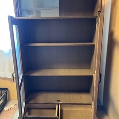戸棚本棚飾り棚食器棚などに中古アンティーク
の画像