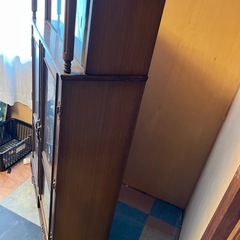 戸棚本棚飾り棚食器棚などに中古アンティーク
の画像