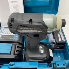 店頭引き渡し 中古 makita マキタ 充電式インパクトドライバ TD155DRFXB 動作確認済み バッテリー工具の画像