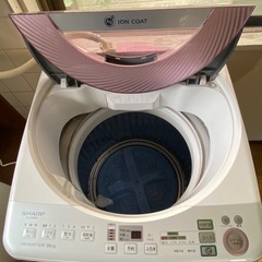 シャープ洗濯機イオンコート 風乾燥の画像