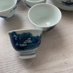 13茶器セット急須と湯呑み5個の画像