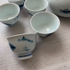 13茶器セット急須と湯呑み5個の画像