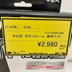 【ジャングルジャングル守口店】中山式 ボディフレーム　腰用ワイドの画像