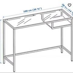IKEA    イケア　机　ガラステーブル　オフィス家具　VITTSJÖ ヴィットショー　ビットショー　の画像