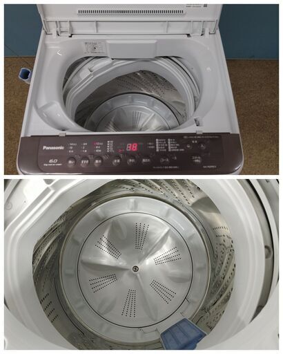 Panasonic 全自動電気洗濯機 6.0kg 2019年製 NA-F60PB13 (uribo