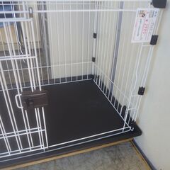 ペットサークル システムサークル ホワイト×ブラウン ペットケージ 【モノ市場東海店】 130の画像
