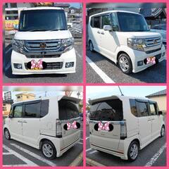 車検2年付‼️名変無料‼️ ホンダ NBOXカスタム ナビTV バックモニター後期用フロントグリルの画像