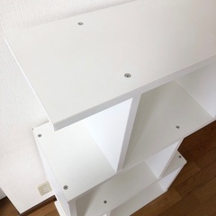 【週末希望】三段ボックス　棚　大　ホワイト　中古の画像