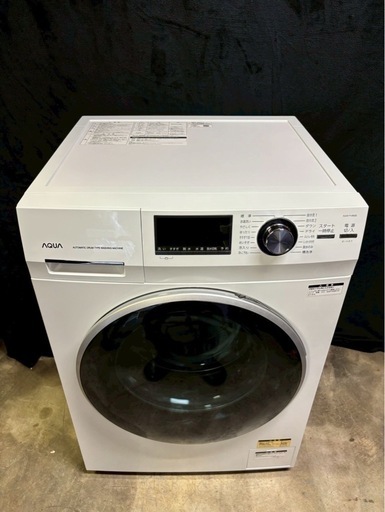 【成約済み】AQUA ドラム式洗濯機 8.0kg 2021年製 AQW-FV800E 左開き 乾燥なし