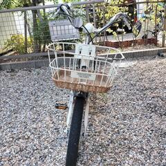 子供用自転車　16インチ　あさひクリーム　整備済　補助輪手押し棒付の画像