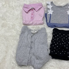  ④110-120cm　女の子 キッズ服 まとめ売り｜カーディガン ワンピース 春秋 古着セットの画像