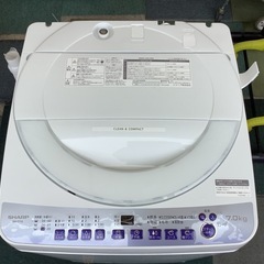 【リサイクルサービス八光】2023年製　シャープ　7kg　全自動洗濯機　ES-T7154-Wの画像