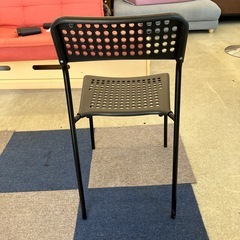 T2507-331 ダイニングチェア 組み立て式 ブラック ① キズ汚れ有りの画像