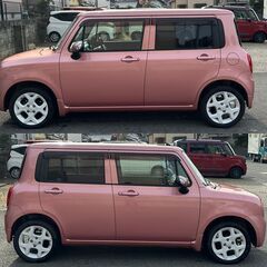 車検ロングR9/5まで!! 修復歴無し アルトラパン X 低燃費のCVT 可愛いチェリーピンクパール タイヤバリ溝 陸送業販価格で対応します!!の画像