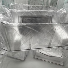 収納ケース 仕切り付 クリアケース 取っ手付き 調味料　冷蔵庫　冷凍庫の画像