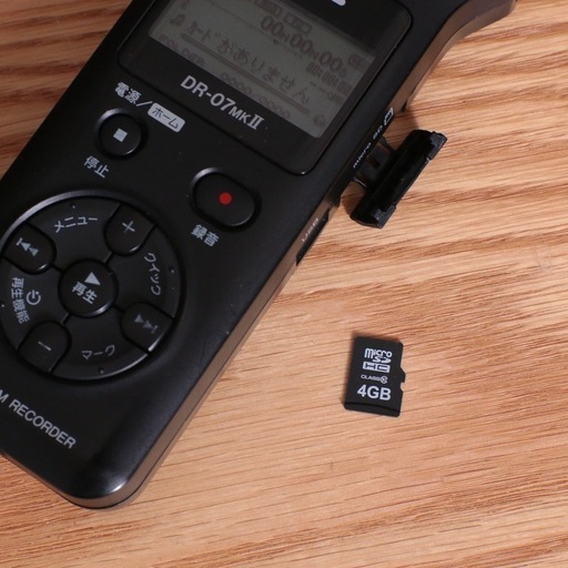 TASCAM DR-07MKII microSDカード4GB付 箱有 電池付 (ライ) 江南