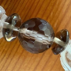 龍神　彫り　水晶　スモーキークォーツ　ロンデルの画像