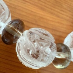 龍神　彫り　水晶　スモーキークォーツ　ロンデルの画像