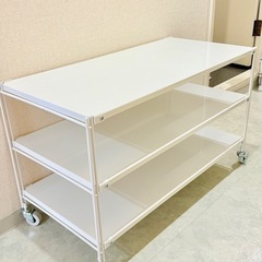 【8点】シロカ足元ヒーター、防犯カメラ、無印良品ポリプロピレンクローゼット収納ケース2個、無印良品スチール棚、IKEAサイドテーブル、エアコンクリーナー×2の画像