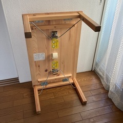 無印良品　天然木（パイン材）折りたたみローテーブルの画像