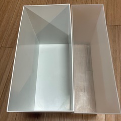 無印収納ボックス 2個セット ホワイト・半透明の画像