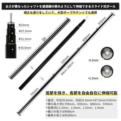 新品　ポール　2本(ケース付き)の画像
