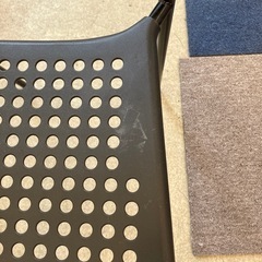 T2507-334 ダイニングチェア 組み立て式 ブラック ④ キズ汚れ有りの画像
