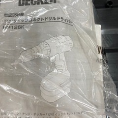 ブラックアンドデッカー 充電 2in ドリルドライバー HP126 12V BLACK＆DECKER  リサイクルショップ宮崎屋　住吉店25.7.26の画像