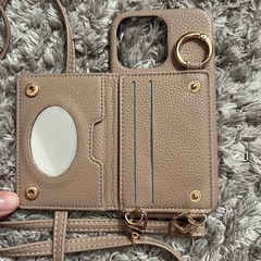 iPhone13pro ケース　ミラー、カードケース付き の画像