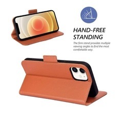 新品！Hohosb iPhone 12 Pro ケース 手帳型 （オレンジ）の画像