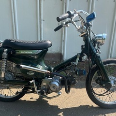 【動画あり】カブ50 チョッパーカスタム　タイヤ前後新品　社外マフラーホンダの画像