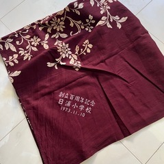 風呂敷　リメイクに　小学校のネーム入りの画像