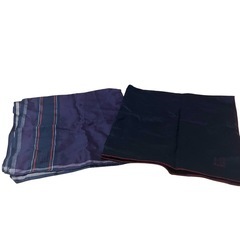 未使用 Burberry Dunhill ハンカチ 3枚セット 紺系 綿の画像