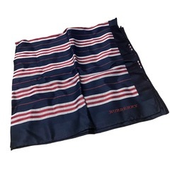 未使用 Burberry Dunhill ハンカチ 3枚セット 紺系 綿の画像