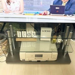 【お取引き確定】テレビ台＊ガラス×グレーの画像