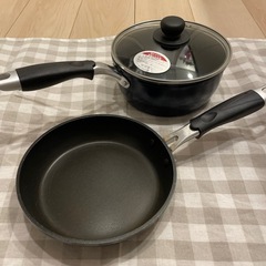 片手鍋（18cm）とフライパン（18cm）のセットの画像