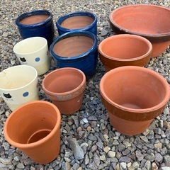 植木鉢などの画像