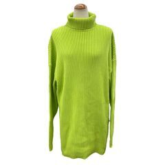 186005 現状品 BALENCIAGA バレンシアガ BALENCIAGA ワンピース バックロゴニット ワンピース グリーン Sサイズ [A1000025373904A]の画像