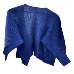 199990 PLEATS PLEASE プリーツプリーズ カーディガン ブルー 3サイズ ポリエステル レディース [A1000025371627A]の画像