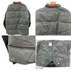 186004 新品未使用 adidas アディダス ダウンジャケット L グレー・オレンジ メンズ [A1000025360997A]の画像