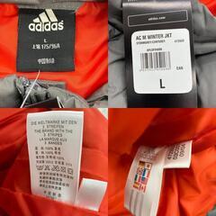 186004 新品未使用 adidas アディダス ダウンジャケット L グレー・オレンジ メンズ [A1000025360997A]の画像