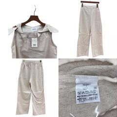 186000 新品未使用 ACYM アシーム セットアップ ベージュ コットン/リネン レディース [241219HM120291]の画像