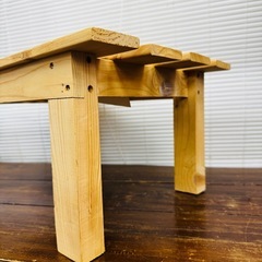 観葉植物や小物の置き台　パイン木製台【中】　　の画像