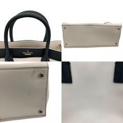 186000 現状品 kate spade new york ケイトスペードニューヨーク ハンドバッグ 白・黒バイカラー 2way レディース [250416HM210006]の画像