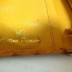  ◆バレンチノプリメーロ 財布 valentino primiero オーストリッチ 財布 中古品 ライトブラウンの画像