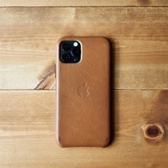 希少　Apple純正mag safe対応レザーケース　ゴールドブラウンの画像