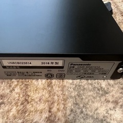 【Panasonic ブルーレイレコーダー DMR-BRW1010（2016年製）】 の画像